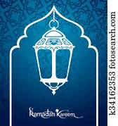 Ramadan, Kareem, muster, fenster Ramadan, Kareem, muster, fenster