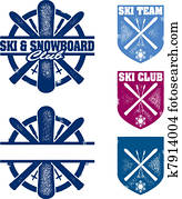 Ski & Snowboard Club Team Stamps Ski & Snowboard Club Team Stamps