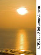 Sunrise From Mountian view point of Huahin Beach