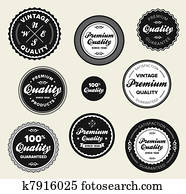 Vintage premium quality badges Vintage premium quality badges