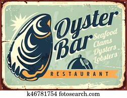 auster, bar, kreativ, früher, zeichen, design auster, bar, kreativ, früher, zeichen, design