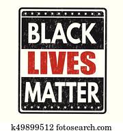 Black lives matter sign or stamp