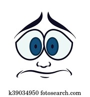 Triste Dessin Animé Yeux Clipart K7306736 Fotosearch