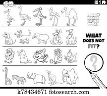 find wrong picture in a row game color book page find wrong picture in a row game color book page