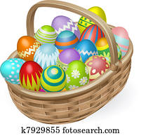 Illustration of painted Easter eggs Illustration of painted Easter eggs