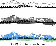 montanhas, paisagens