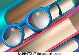 Nahaufnahme, von, aktenschrank, mit, unordentlich, papier, stapel Stock