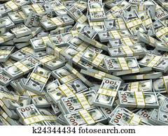 Packs of dollars Background. Lots of cash money. Packs of dollars Background. Lots of cash money.