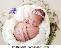 Sleeping newborn baby girl Sleeping newborn baby girl