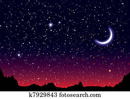 Space landscape red moon Space landscape red moon