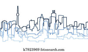Toronto Skyline Silhouette Toronto Skyline Silhouette