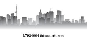 Toronto Skyline Silhouette Toronto Skyline Silhouette