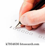 Answering survey Answering survey