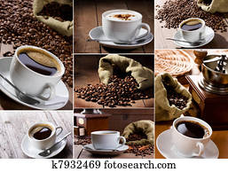 bohnenkaffee, collage bohnenkaffee, collage