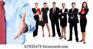 Businessman with a handshake.