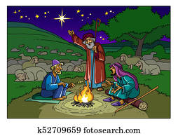 Christmas story. Shepherds and a Star. Christmas story. Shepherds and a Star.