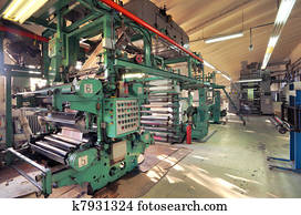 imprimindo, máquina