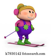 little girl skiing little girl skiing