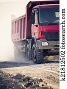 trucks operating in a coal mine 