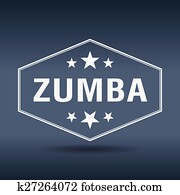zumba hexagonal white vintage retro style label zumba hexagonal white vintage retro style label