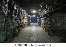 Underground mine tunnel