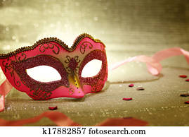Vintage pink carnival mask Vintage pink carnival mask