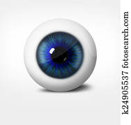 3d eye of man on white background. 3d eye of man on white background.