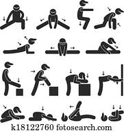 Body Stretching Exercise Icon Body Stretching Exercise Icon