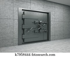 operação bancária, metálico, porta