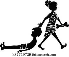 par, caverna, pessoas