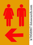 toilet sign and direction toilet sign and direction