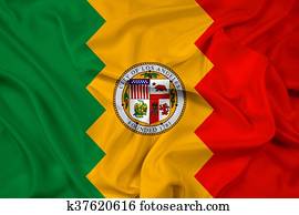 Waving Flag of Los Angeles, California Waving Flag of Los Angeles, California