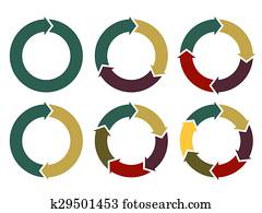 וקטור, הסתובב, חיצים, ל, infographic