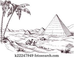A walk in the desert sketch A walk in the desert sketch
