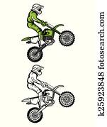 Coloring book Moto Cross character Coloring book Moto Cross character