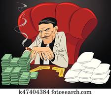 Drug lord in chair Drug lord in chair