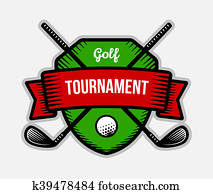 Golf club summer sport shield logo. Golf club summer sport shield logo.