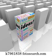Many Boxes of Ideas - One Different Product Box Stands Out Many Boxes of Ideas - One Different Product Box Stands Out