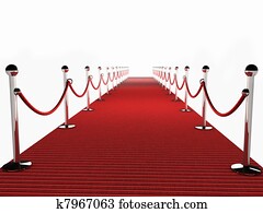 Red Carpet over white Background Red Carpet over white Background