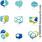 sammlung, von, soziales, medien, und, sprechblasen, heiligenbilder