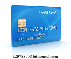כחול, כרטיס אשראי