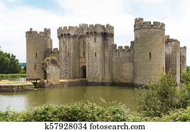 Ancient Bodiam castle in Sussex England UK