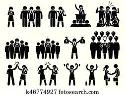 femme affaires, pdg, leader.