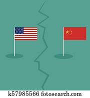 handel, oorlog, amerika, china, tarief, zakelijk, globaal, verwisselen, internationaal