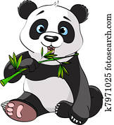 Panda eating bamboo Panda eating bamboo