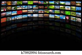 Abstract multimedia background composed of many images with copy Abstract multimedia background composed of many images with copy