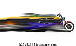 Colorful bike - speed trails Colorful bike - speed trails
