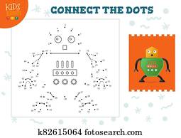 Connect the dots kids game vector illustration. Connect the dots kids game vector illustration.