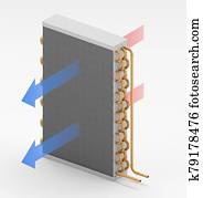 Cooling Coil with Arrows Cooling Coil with Arrows
