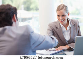 director, entrevistar, un, macho, solicitante